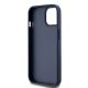 7. DKNY Leather Mono Stripe & Metal Logo case for iPhone 15 / 14 / 13 - blue