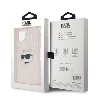 8. Karl Lagerfeld IML Choupette Head & Monogram case for iPhone 11 / Xr - pink