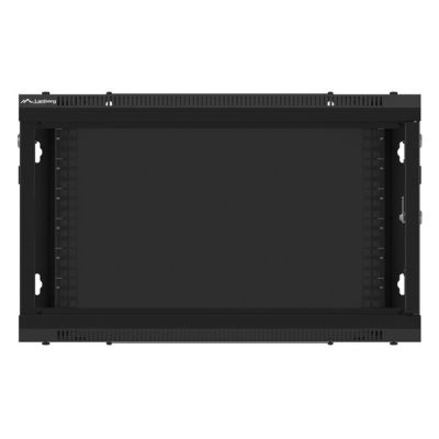 9. LANBERG WALL-HUNG RACK CABINET 19" 6U 600X450 METAL DOOR BLACK (FLAT PACK) WF01-6406-00B