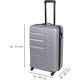 21. SET OF 3 SUITCASE 18, 22, 26 INCHES SILVER SLAZENGER