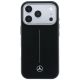 3. Mercedes Leather Semi Wrap Iconic Line MagSafe Case for iPhone 17 Pro Max - Black