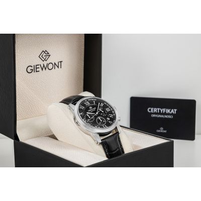 8. Men's Watch Giewont Chronograph Sapphire Silver Black GW6260-A2