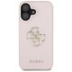 3. Guess Grained Big 4G Logo Small Classic Logo case for iPhone 16 - pink