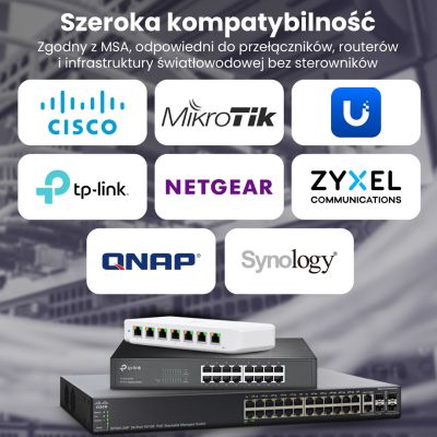 4. Extralink SFP+ 10G 2-pack | SFP+ module | 10Gbps, LC/UPC, 1310nm, 2km, single mode, DOM (EX.35917) network relay module