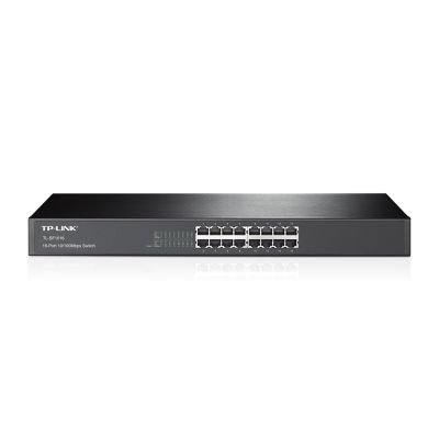 TP-Link TL-SF1016 Unmanaged Fast Ethernet Switch (10/100), 1U, Black