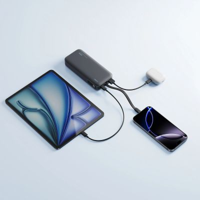 11. Cuktech LPB200N 40W 20000mAh Powerbank with Integrated Cable - Gray
