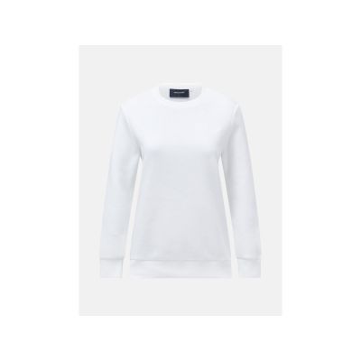 Peak Performance Women's W Original Small Logo Crew Sweatshirt White