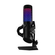 ASUS ROG Carnyx USB Gaming Microphone (25mm condenser capsule, 192kHz/24-bit, cardioid, high-pass filter, built-in pop filter, metal shock mount, one-touch mute, USB, Aura Sync RGB) - Black