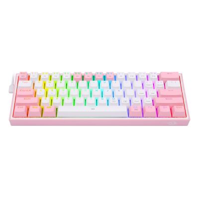 6. REDRAGON K617-RGB Fizz RGB White/Pink USB Keyboard Pink, White