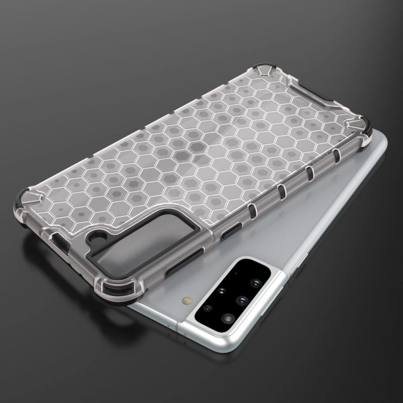 8. Honeycomb Case armor cover with TPU Bumper for Samsung Galaxy S21+ 5G (S21 Plus 5G) transparent