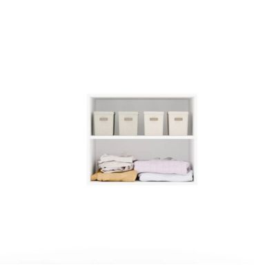 2. 60 OPENO WHITE Top Unit – Shelf for Modular Wardrobe, 60 cm, for Bedroom