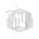 21. INSTALLATION RACK CABINET, WALL-HUNG 19" 12U 600X600, GRAY, METAL DOORS (FLAT PACK)