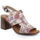 4. Women's openwork floral high-heeled sandals Jezzi 24125