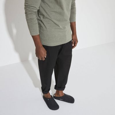 6. Birkenstock Anthracite wool felt insulated slippers for women/men narrow (1015084)