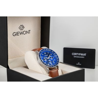 7. Men's Watch Giewont Chronograph Sapphire Brown Blue GW3520-A5