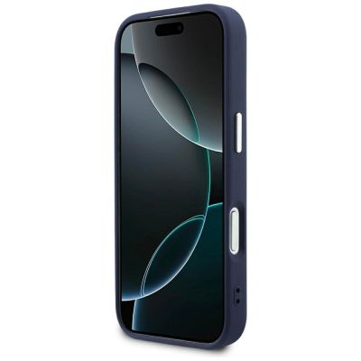 5. Karl Lagerfeld Embossed Open Ring RSG Logo MagSafe Case for iPhone 18 Pro Max / 17 Pro Max - Blue