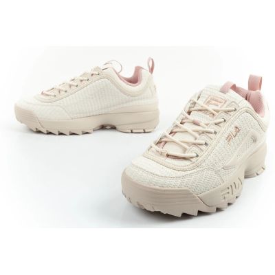 8. Fila Disruptor women's shoes sports sneakers fashionable beige comfortable