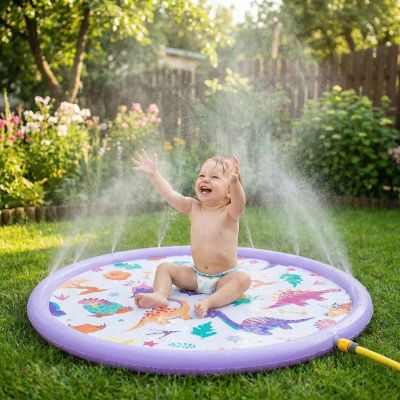 4. ROUND INFLATABLE MAT 154x7CM PLAYGROUND FOUNTAIN DINOSAURS 51627