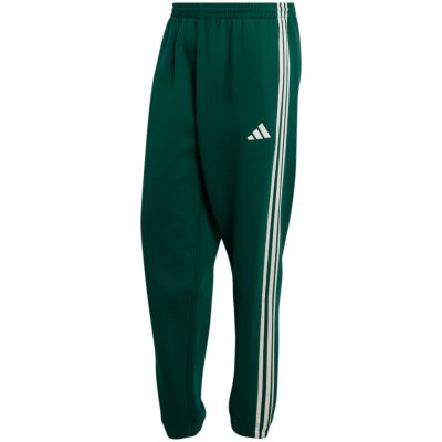 2. Men's adidas Essentials 3-Stripes Fleece Tapered Cuffed Pants Green KY4129