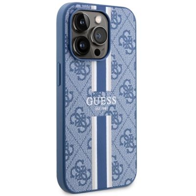 4. Guess GUHMP14LP4RPSB iPhone 14 Pro 6.1" blue/blue hardcase 4G Printed Stripes MagSafe