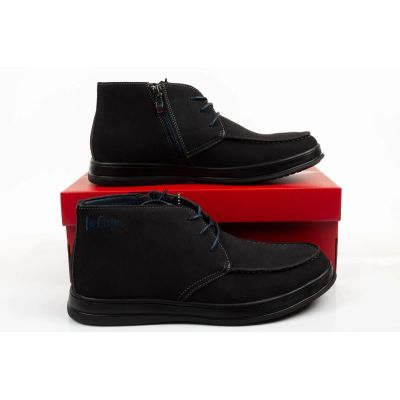 8. Lee Cooper men's shoes elegant leather ankle boots with zipper