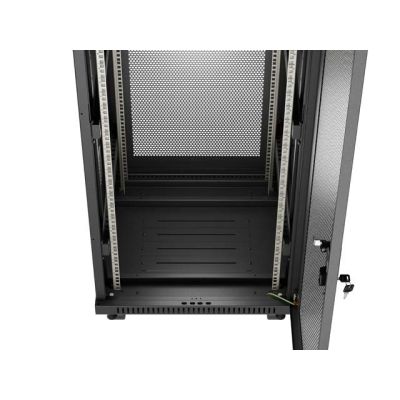 7. LANBERG FLOORING RACK CABINET 19" 24U 600X600 BLACK PERFORATED DOOR LCD (FLAT PACK) V2