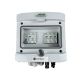 DCAC hermetic IP65 EMITER connection box with DC surge arrester Noark 1000V type 1+2, 1 x PV string, 1 x MPPT // AC limiter Noarktype 1+2, 10A 1-F