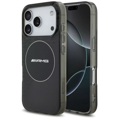 AMG Double Layer Transparent Smocked MagSafe Case for iPhone 17 Pro - Black