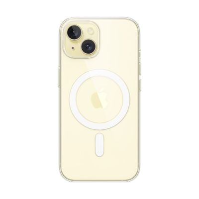 14. Apple - Back cover for mobile phone - MagSafe compatible - Polycarbonate - Transparent - for iPhone 15 (MXRK3ZM/A)