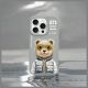 11. Nimmy Cool&Cute 2.0 Bear Case for iPhone 15 Pro Max - Gray