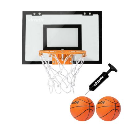 3. VIRTUFIT PRO MINI BASKETBALL BACKBOARD WITH 2 BALLS AND PUMP - BLACK