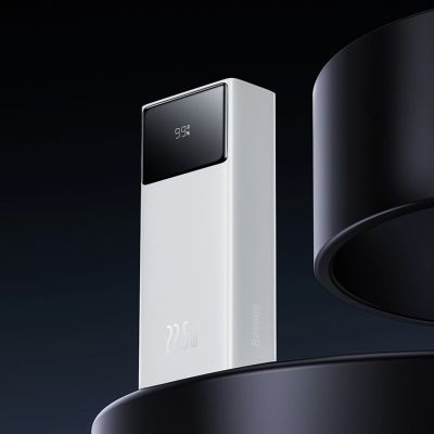 10. Baseus EnerFill FP41 30000mAh 22.5W Powerbank with Baseus Simple USB-A - USB-C 3A 30cm Cable - White