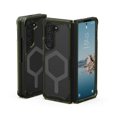 7. UAG Urban Armor Gear Plyo Pro Case | Samsung Galaxy Z Fold5 | olive (transparent)/space gray