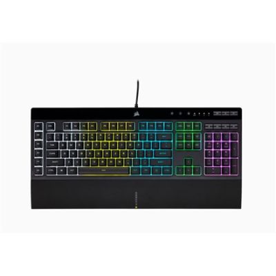 15. Corsair | Rubber Dome | K55 RGB PRO | Gaming Keyboard | Gaming Keyboard | RGB LED Light | United States | Wired | Black