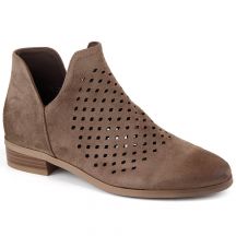 Suede ankle boots with a cutout Vinceza W JAN283A brown