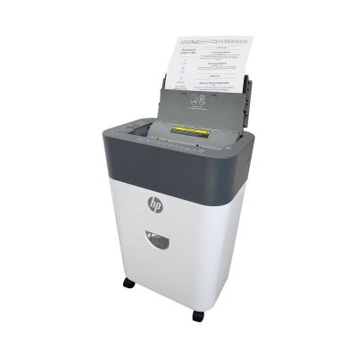 17. HP ONESHRED Auto 100CC Paper Shredder, White and Gray