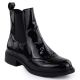16. Women's black worker boots with socks Sabatina