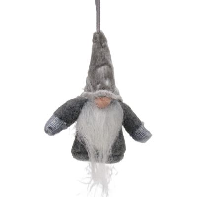 4. DECORATIVE PENDANT SANTA CLAUS WITH HANDLES 11CM GRAY