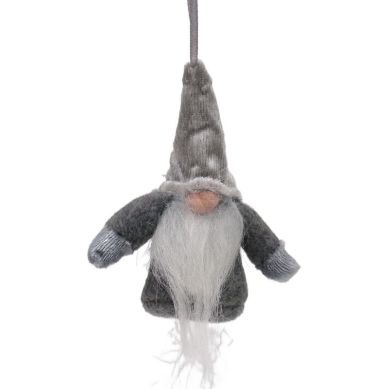 4. DECORATIVE PENDANT SANTA CLAUS WITH HANDLES 11CM GRAY