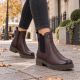 7. Women’s Leather Chelsea Ankle Boots, Insulated, Burgundy Rieker 75860-35