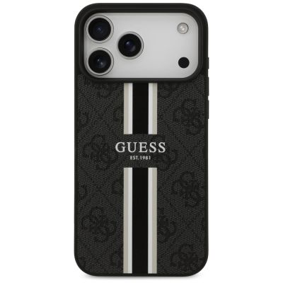 3. Guess 4G Printed Stripes MagSafe case for iPhone 17 Pro Max - black