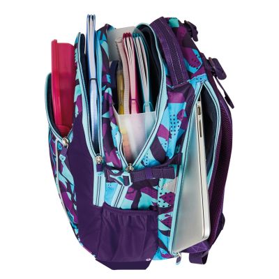 9. Herlitz Ultimate CamoPurple Backpack School Backpack Blue, Purple Polyester