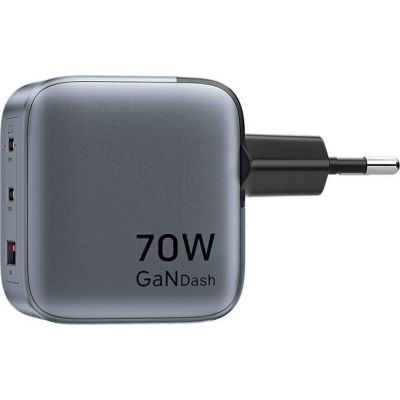 2. Vention 70W GaN PD Charger 1x USB-A 2x USB-C Black