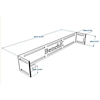 6. WHITE MOUNTING BRACKETS FOR BENCHK WALL BARS WHW S8