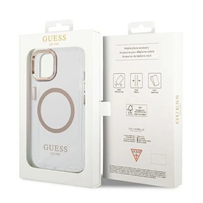 8. Guess GUHMP14MHTRMD iPhone 14 Plus 6.7 "gold / gold hard case Metal Outline Magsafe