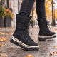10. Water-resistant women’s snow boots with thick sole, black, Rieker Y6380-00