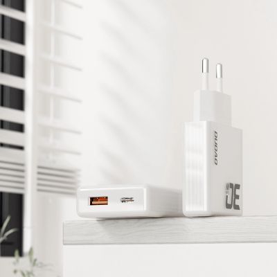 3. GaN Dudao A30EU 30W USB-A / USB-C Wall Charger - White