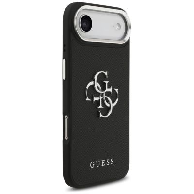 4. Guess Grained Big 4G Classic Logo case for iPhone 17 Air - black