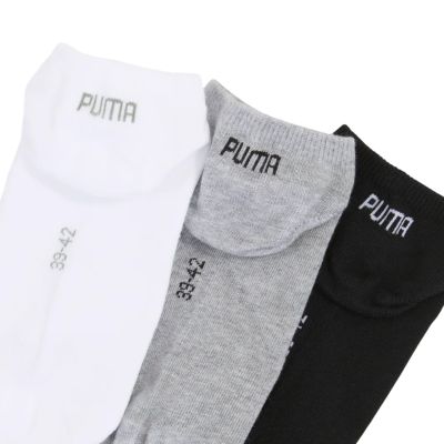 2. Puma Sneaker Plain Socks 3 Pack Gray, White, Black 938624 17
