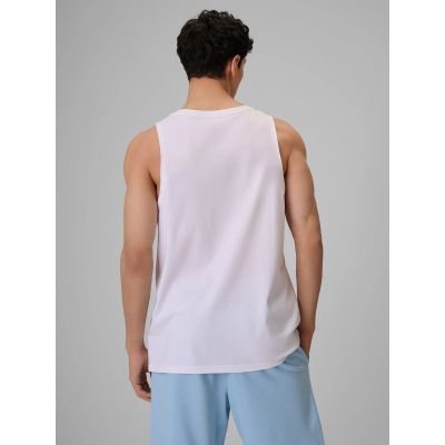 2. Men's sleeveless regular plain t-shirt 4F 4FRSS26TSLEM367-10S